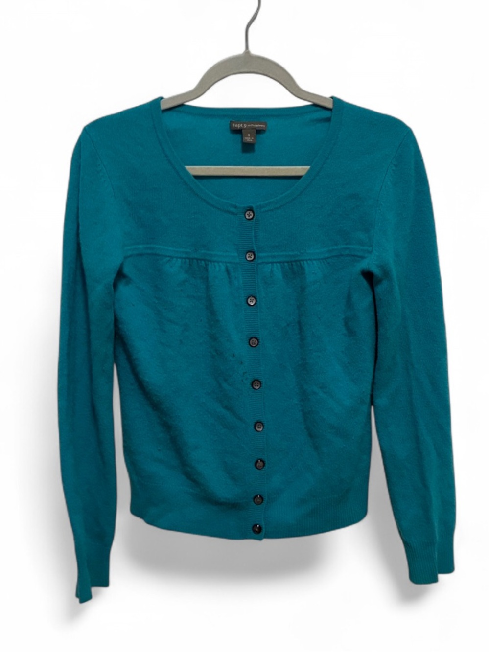Y2K Apt 9 Blue Button-Front Cashmere Cardigan Sweater